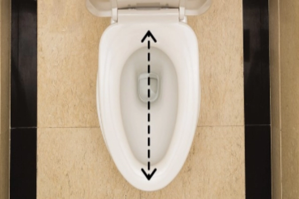 Toilet with toilet seat down