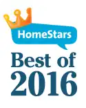 HomeStars Best of 2016 badge for Plumbers in Toronto