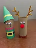 DIY Elf and Reindeer Toilet Paper Rolls