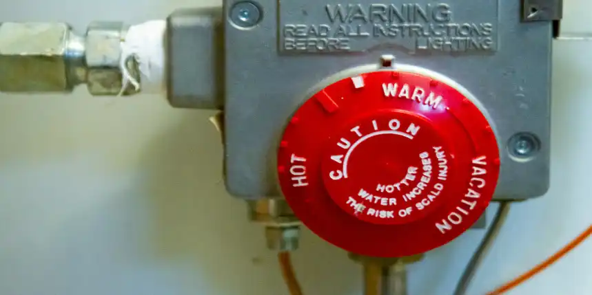Water heater temperature control knob