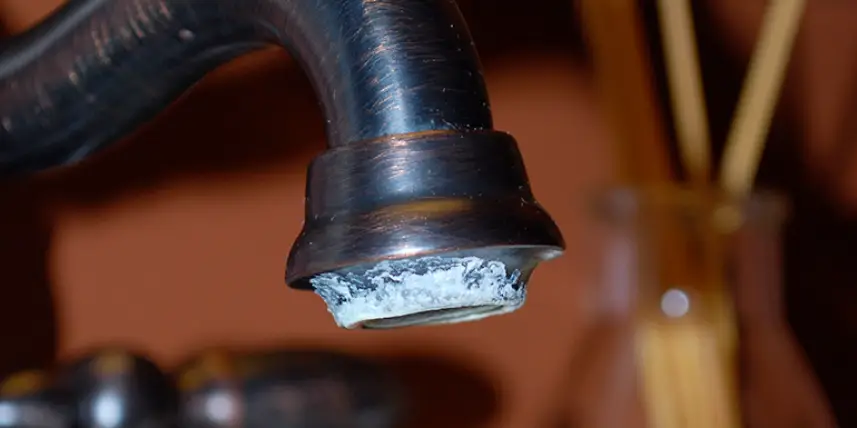How to remove calcium buildup on faucets
