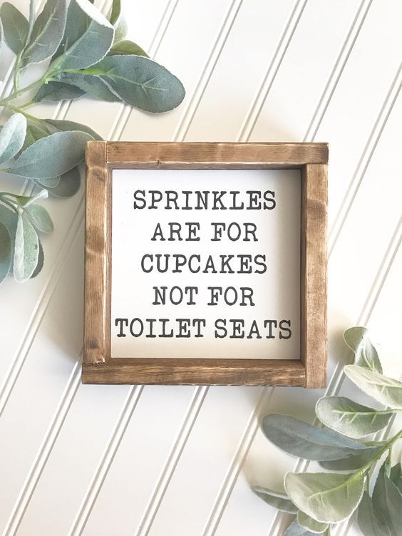 Sprinkles are for cupcakes, not for toilet seats