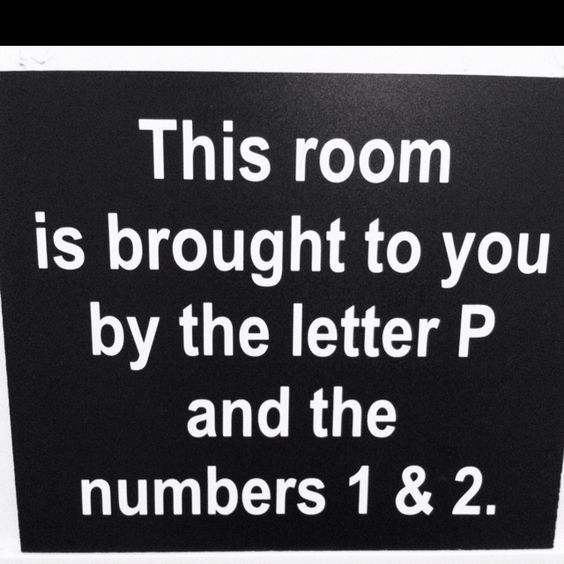 The is room is brought to you by the letter P and numbers 1 and 2