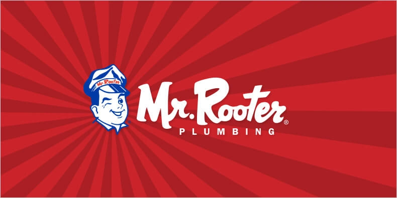 Mr. Rooter logo surrounded by plumbing tools