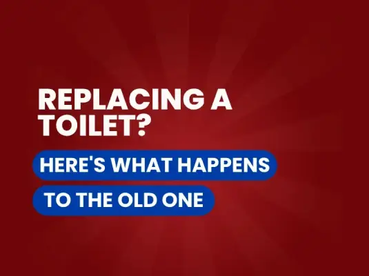 replacing a toilet.