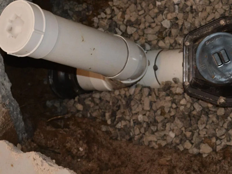 backwater valve pipe.