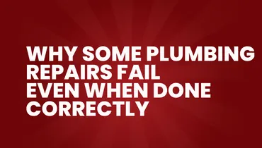Plumbing repair failure graphic.