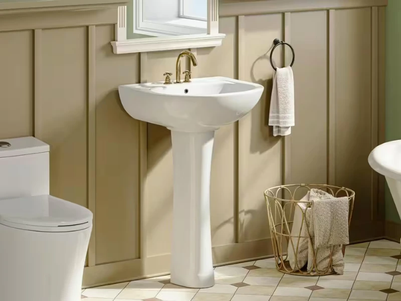 pedestal sink.